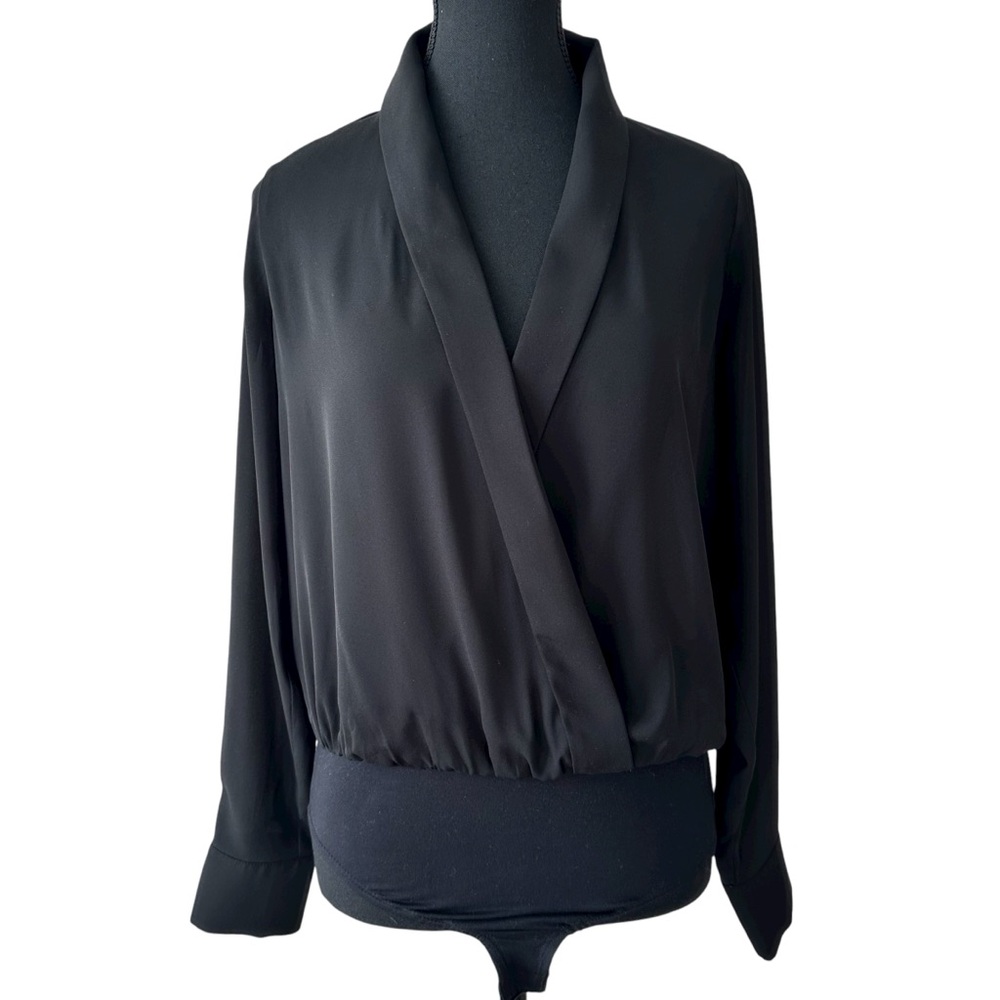 Forever 21 Contemporary Black Blouse Bodysuit size S